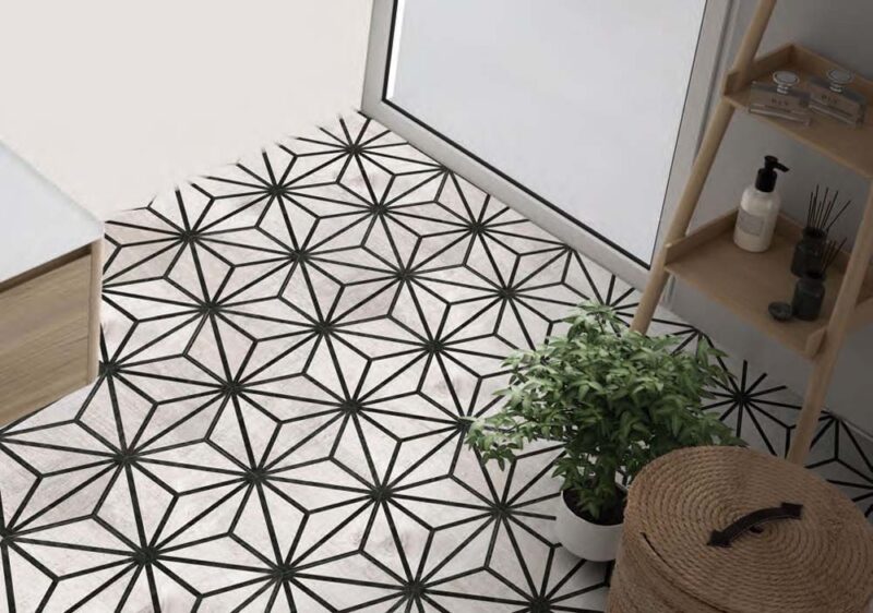 Shapes Aura pattern grey room